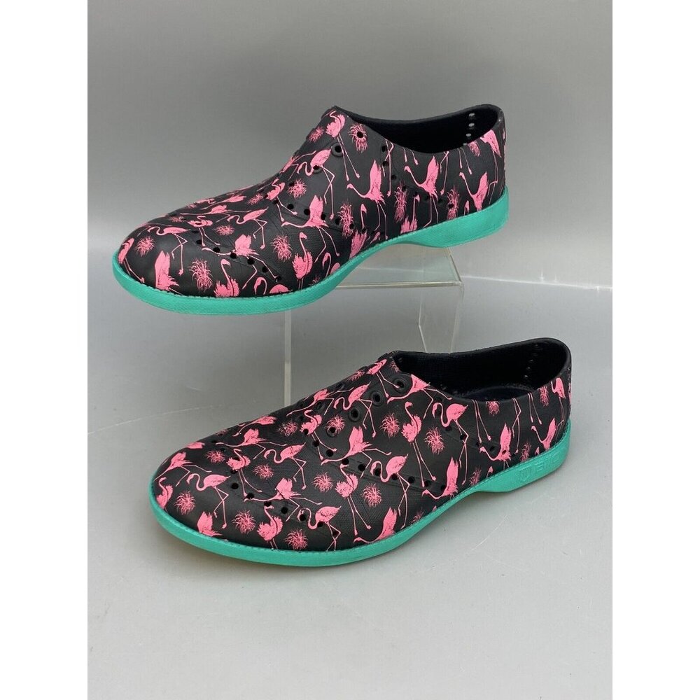 Biion Golf Shoes Oxford Spikeless Slip On Pink Flamingos Unisex 4M 6W 37EU